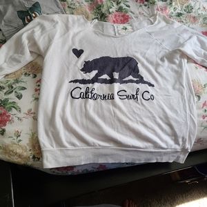 comfy off shoulder sweat shirt